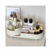 Organizator de machiaj cu compartiment rotativ 360°, bej, Vivo OF007